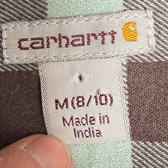 Women's CARHARTT Hamilton Stretch Flannel Button‎ Down Shirt #100714 | Size M - Picture 8 of 10